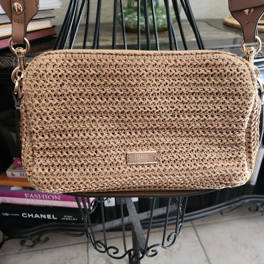 Parfois raffia crossbody bag